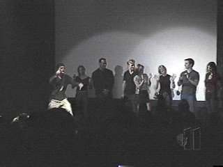 Tutto il cast sul palco